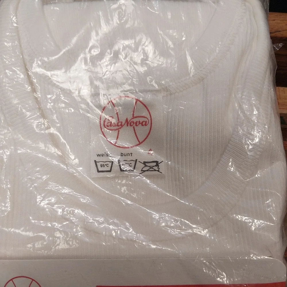 NOS VTG 60s - 70s Casa Nova Tank Top Undershirt Lot of 2 -Size 4 -Small Germany
